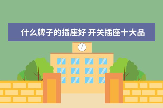 什么牌子的插座好 开关插座十大品牌排名