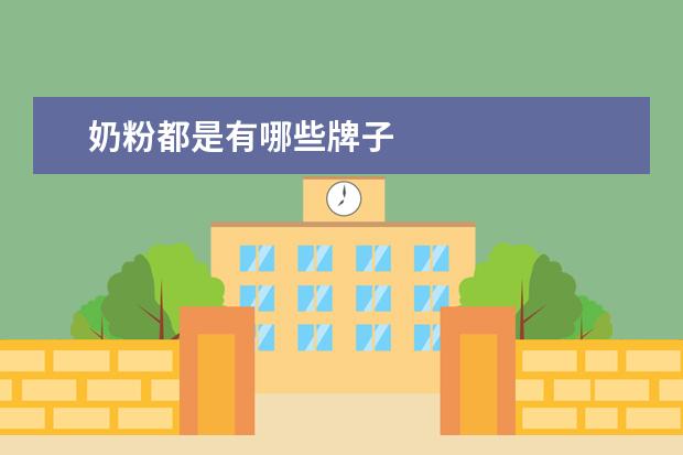 奶粉都是有哪些牌子
