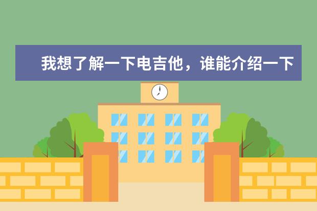 我想了解一下电吉他，谁能介绍一下吗？