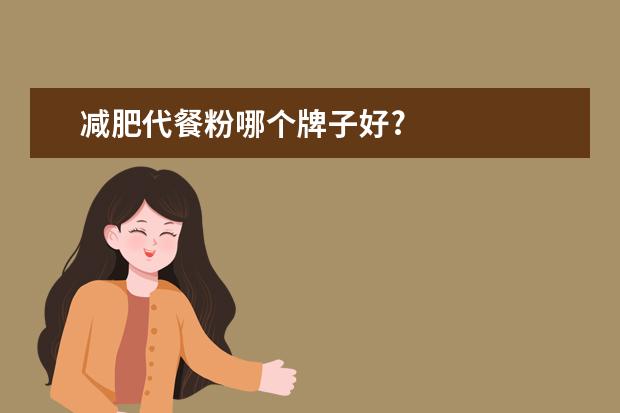 减肥代餐粉哪个牌子好?