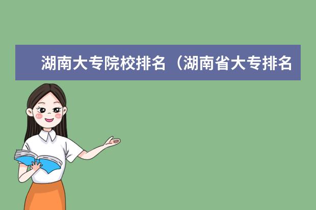 湖南大专院校排名（湖南省大专排名）