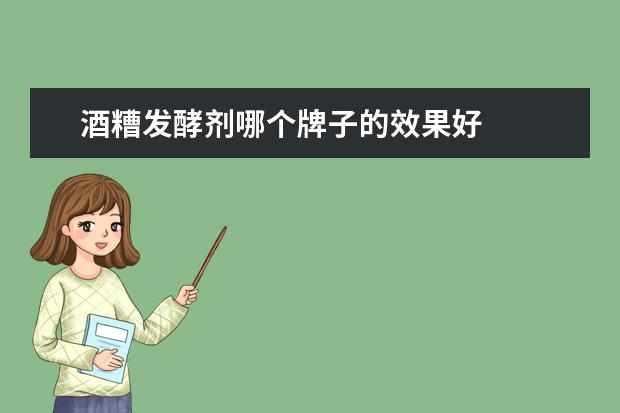 酒糟发酵剂哪个牌子的效果好