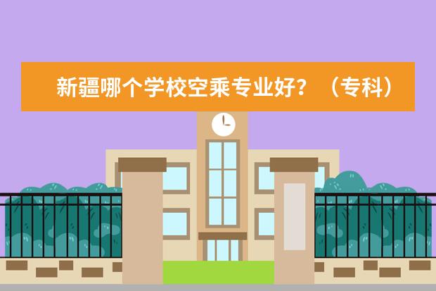 新疆哪个学校空乘专业好？（专科）