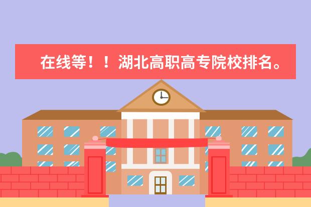 在线等！！湖北高职高专院校排名。！ 山东省排名靠前的专科院校