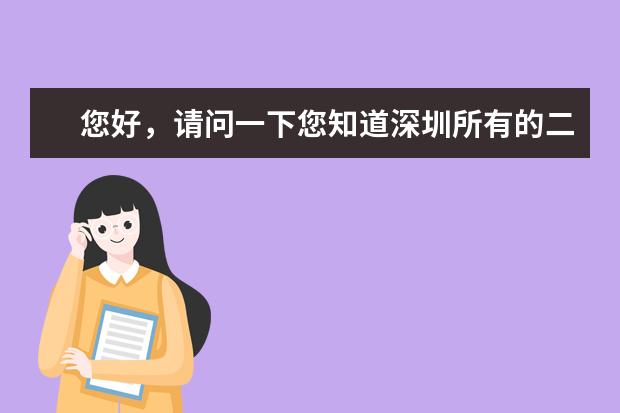 您好，请问一下您知道深圳所有的二本学校吗？