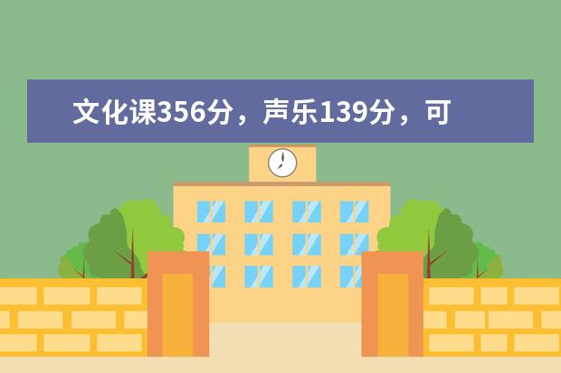 文化课356分，声乐139分，可以报河北省内的什么院校呢？