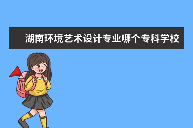 湖南环境艺术设计专业哪个专科学校好些？
