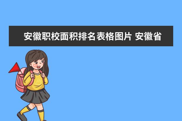 安徽职校面积排名表格图片 安徽省大学占地面积排名