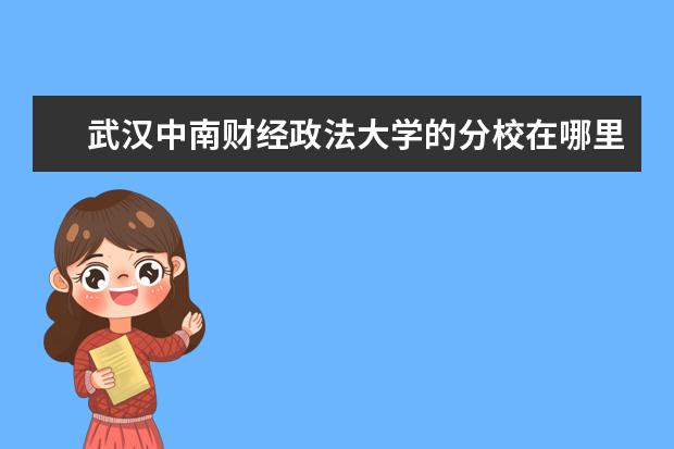 武汉中南财经政法大学的分校在哪里？