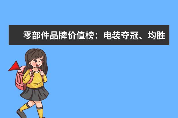 零部件品牌价值榜：电装夺冠、均胜电子进前十，博世呢？